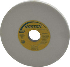 Norton - 7" Diam x 1-1/4" Hole x 1/2" Thick, J Hardness, 80 Grit Surface Grinding Wheel - Aluminum Oxide, Type 1, Medium Grade, 3,600 Max RPM, Vitrified Bond, No Recess - Eagle Tool & Supply