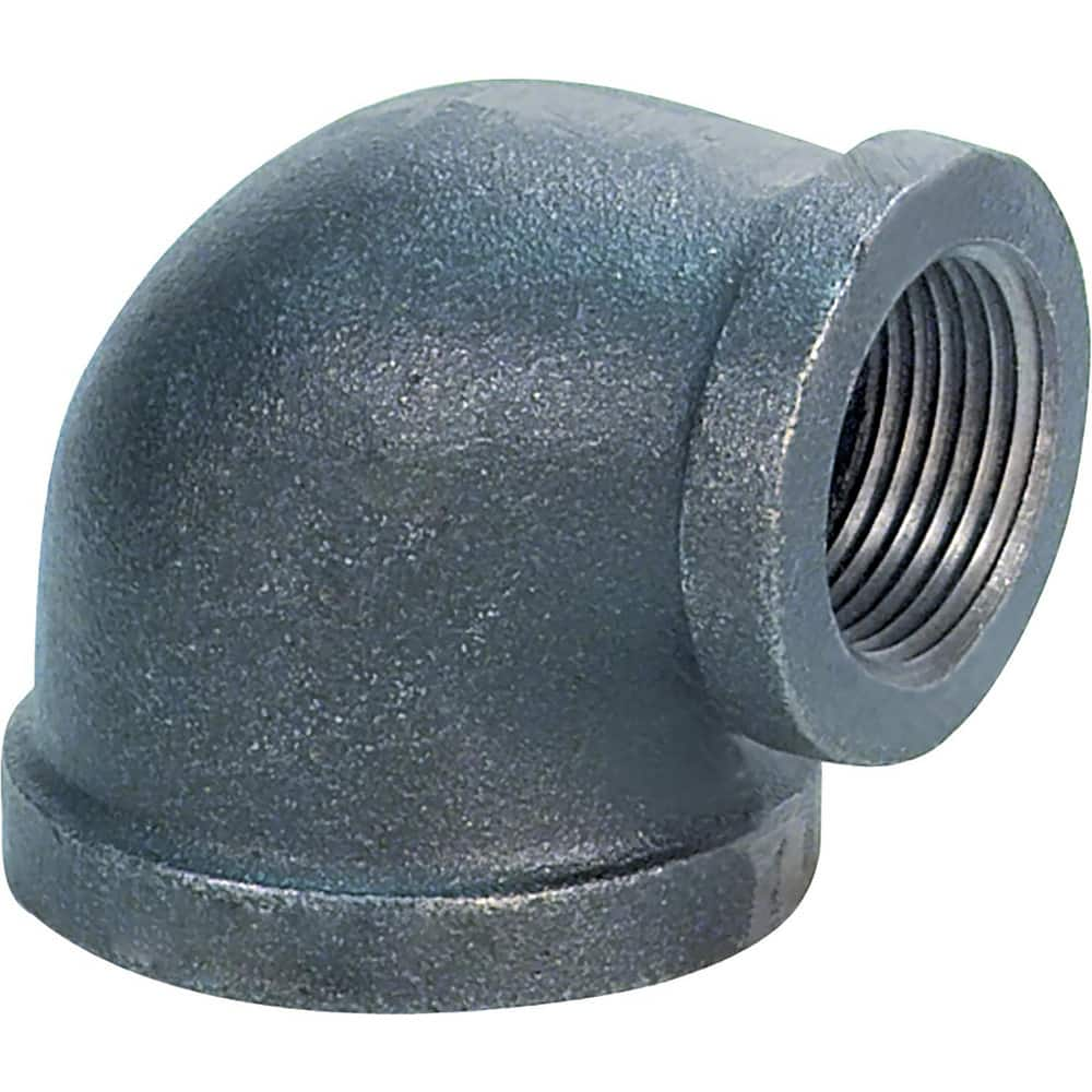 Black Pipe Fittings; Fitting Type: Reducing Elbow; Fitting Size: 1/2″ x 3/8″; Material: Malleable Iron; Finish: Black; Fitting Shape: 90 ™ Elbow; Thread Standard: NPT; Connection Type: Threaded; Lead Free: No; Standards:  ™ASME ™B1.2.1; ASME ™B16.3