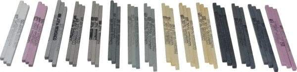 Made in USA - 45 Piece Aluminum Oxide Polishing Stone Kit - Coarse, Medium & Fine - Eagle Tool & Supply