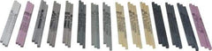 Made in USA - 45 Piece Aluminum Oxide Polishing Stone Kit - Coarse, Medium & Fine - Eagle Tool & Supply