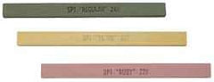 Made in USA - 150 Grit Aluminum Oxide Rectangular Polishing Stone - Very Fine Grade, 1/2" Wide x 6" Long x 1/4" Thick - Eagle Tool & Supply