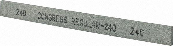 Made in USA - 240 Grit Silicon Carbide Rectangular Polishing Stone - Very Fine Grade, 1/2" Wide x 6" Long x 1/8" Thick - Eagle Tool & Supply