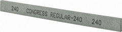 Made in USA - 240 Grit Silicon Carbide Rectangular Polishing Stone - Very Fine Grade, 1/2" Wide x 6" Long x 1/8" Thick - Eagle Tool & Supply