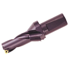 Iscar - 81mm Max Drill Depth, 2.25xD, 36mm Diam, Indexable Insert Drill - 2 Inserts, 32mm Shank Diam, Whistle Notch Shank - Eagle Tool & Supply