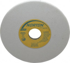 Norton - 7" Diam x 1-1/4" Hole x 1/4" Thick, J Hardness, 60 Grit Surface Grinding Wheel - Aluminum Oxide, Type 1, Medium Grade, 3,600 Max RPM, Vitrified Bond, No Recess - Eagle Tool & Supply