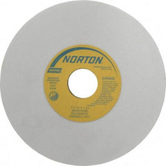 Norton - 7" Diam x 1-1/4" Hole x 1/4" Thick, H Hardness, 80 Grit Surface Grinding Wheel - Aluminum Oxide, Type 1, Medium Grade, 3,600 Max RPM, Vitrified Bond, No Recess - Eagle Tool & Supply