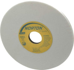Norton - 7" Diam x 1-1/4" Hole x 1/4" Thick, J Hardness, 80 Grit Surface Grinding Wheel - Aluminum Oxide, Type 1, Medium Grade, 3,600 Max RPM, Vitrified Bond, No Recess - Eagle Tool & Supply