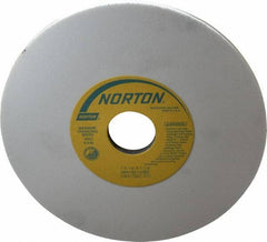 Norton - 7" Diam x 1-1/4" Hole x 1/4" Thick, H Hardness, 100 Grit Surface Grinding Wheel - Aluminum Oxide, Type 1, Fine Grade, 3,600 Max RPM, Vitrified Bond, No Recess - Eagle Tool & Supply