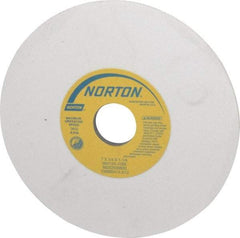 Norton - 7" Diam x 1-1/4" Hole x 1/4" Thick, J Hardness, 120 Grit Surface Grinding Wheel - Aluminum Oxide, Type 1, Fine Grade, 3,600 Max RPM, Vitrified Bond, No Recess - Eagle Tool & Supply