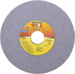 Norton - 7" Diam x 1-1/4" Hole x 1/4" Thick, K Hardness, 46 Grit Surface Grinding Wheel - Aluminum Oxide, Type 1, Coarse Grade, 3,600 Max RPM, Vitrified Bond, No Recess - Eagle Tool & Supply