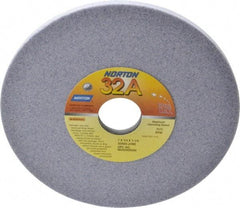 Norton - 7" Diam x 1-1/4" Hole x 1/4" Thick, J Hardness, 60 Grit Surface Grinding Wheel - Aluminum Oxide, Type 1, Medium Grade, 3,600 Max RPM, Vitrified Bond, No Recess - Eagle Tool & Supply