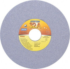 Norton - 7" Diam x 1-1/4" Hole x 1/4" Thick, K Hardness, 60 Grit Surface Grinding Wheel - Aluminum Oxide, Type 1, Medium Grade, 3,600 Max RPM, Vitrified Bond, No Recess - Eagle Tool & Supply