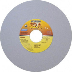 Norton - 7" Diam x 1-1/4" Hole x 1/4" Thick, K Hardness, 120 Grit Surface Grinding Wheel - Aluminum Oxide, Type 1, Fine Grade, 3,600 Max RPM, Vitrified Bond, No Recess - Eagle Tool & Supply