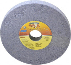 Norton - 7" Diam x 1-1/4" Hole x 3/4" Thick, H Hardness, 46 Grit Surface Grinding Wheel - Aluminum Oxide, Type 1, Coarse Grade, 3,600 Max RPM, Vitrified Bond, No Recess - Eagle Tool & Supply