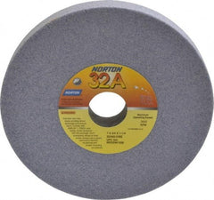 Norton - 7" Diam x 1-1/4" Hole x 3/4" Thick, I Hardness, 60 Grit Surface Grinding Wheel - Aluminum Oxide, Type 1, Medium Grade, 3,600 Max RPM, Vitrified Bond, No Recess - Eagle Tool & Supply