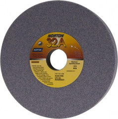 Norton - 7" Diam x 1-1/4" Hole x 1" Thick, I Hardness, 60 Grit Surface Grinding Wheel - Aluminum Oxide, Type 1, Medium Grade, 3,600 Max RPM, Vitrified Bond, No Recess - Eagle Tool & Supply