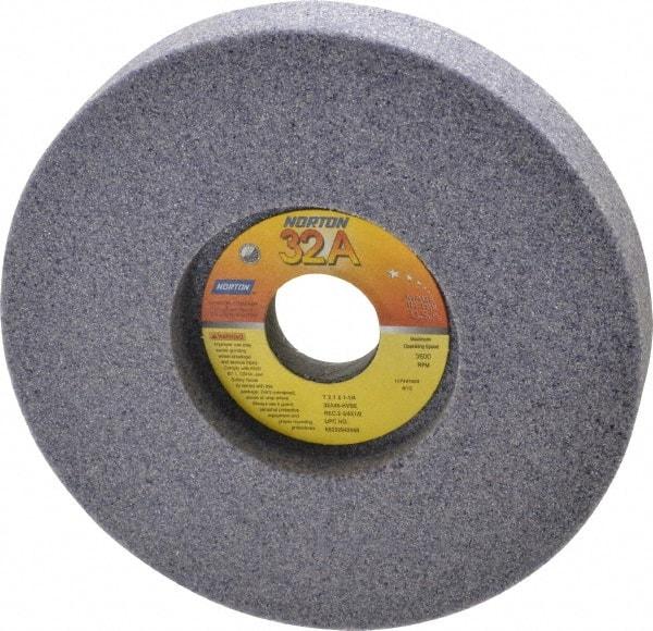 Norton - 7" Diam x 1-1/4" Hole x 1" Thick, H Hardness, 46 Grit Surface Grinding Wheel - Aluminum Oxide, Type 5, Coarse Grade, 3,600 Max RPM, Vitrified Bond, One-Side Recess - Eagle Tool & Supply