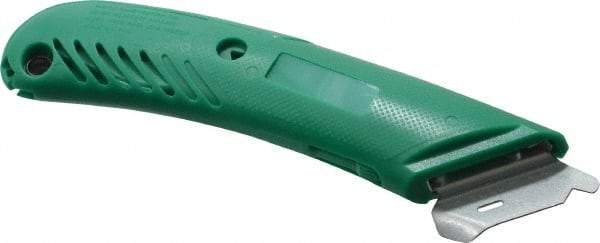 PHC - Retractable Utility Knife - 1-5/8" Blade, Green Plastic Handle, 1 Blade Included - Eagle Tool & Supply