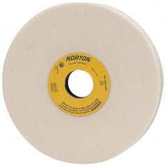 Norton - 7" Diam x 1-1/4" Hole x 1" Thick, K Hardness, 60 Grit Surface Grinding Wheel - Aluminum Oxide, Type 5, Medium Grade, 3,600 Max RPM, Vitrified Bond, One-Side Recess - Eagle Tool & Supply
