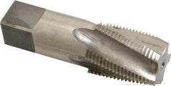 Reiff & Nestor - 3/4-14 NPT, 15° Helix, 5 Flutes, Bright Finish, High Speed Steel, Spiral Flute Pipe Tap - Right Hand Flute, 29/32" Shank Diam, 1-3/8" Thread Length, 0.5650" Projection, 11/16" Square Size, Series 120GS - Eagle Tool & Supply