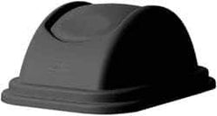 Rubbermaid - Dome Lid for Use with Rectangular Trash Cans - Black, Polypropylene, For Untouchable Trash Cans - Eagle Tool & Supply