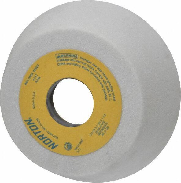 Norton - 5" Diam, 1-1/4" Hole Size, 1-3/4" Overall Thickness, 60 Grit, Type 11 Tool & Cutter Grinding Wheel - Medium Grade, Aluminum Oxide, K Hardness, Vitrified Bond, 4,585 RPM - Eagle Tool & Supply