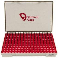 Vermont Gage - 190 Piece, 0.0615-0.2505 Inch Diameter Plug and Pin Gage Set - Plus 0.0002 Inch Tolerance, Class ZZ - Eagle Tool & Supply