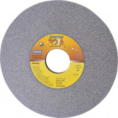 Norton - 6" Diam, 1-1/4" Hole Size, 1/2" Overall Thickness, 46 Grit, Type 12 Tool & Cutter Grinding Wheel - Coarse Grade, Aluminum Oxide, J Hardness, Vitrified Bond, 4,140 RPM - Eagle Tool & Supply
