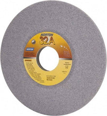 Norton - 6" Diam, 1-1/4" Hole Size, 1/2" Overall Thickness, 60 Grit, Type 12 Tool & Cutter Grinding Wheel - Medium Grade, Aluminum Oxide, K Hardness, Vitrified Bond, 4,140 RPM - Eagle Tool & Supply