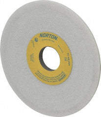 Norton - 6" Diam, 1-1/4" Hole Size, 1/2" Overall Thickness, 46 Grit, Type 12 Tool & Cutter Grinding Wheel - Coarse Grade, Diamond, J Hardness, Vitrified Bond, 4,140 RPM - Eagle Tool & Supply