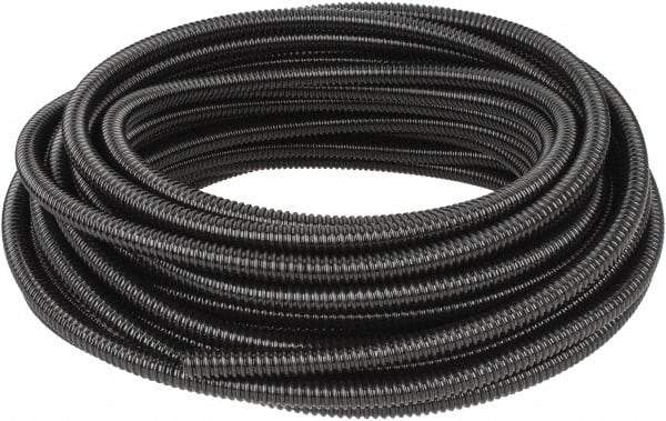 Hubbell Wiring Device-Kellems - 3/8" Trade Size, 100' Long, Flexible Liquidtight Conduit - PVC, 12.6mm ID, Black - Eagle Tool & Supply