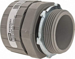 Hubbell Wiring Device-Kellems - 1-1/2" Trade, Nylon Push In Straight Liquidtight Conduit Connector - Noninsulated - Eagle Tool & Supply