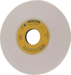 Norton - 6" Diam, 1-1/4" Hole Size, 1/2" Overall Thickness, 80 Grit, Type 12 Tool & Cutter Grinding Wheel - Medium Grade, Aluminum Oxide, K Hardness, Vitrified Bond, 4,140 RPM - Eagle Tool & Supply