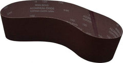Norton - 4" Wide x 36" OAL, 100 Grit, Aluminum Oxide Abrasive Belt - Aluminum Oxide, Fine, Coated, X Weighted Cloth Backing, Series R228 - Eagle Tool & Supply