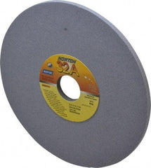 Norton - 8" Diam x 1-1/4" Hole x 1/4" Thick, K Hardness, 100 Grit Surface Grinding Wheel - Aluminum Oxide, Type 1, Fine Grade, 3,600 Max RPM, Vitrified Bond, No Recess - Eagle Tool & Supply