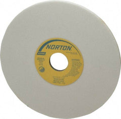 Norton - 8" Diam x 1-1/4" Hole x 1/4" Thick, K Hardness, 60 Grit Surface Grinding Wheel - Aluminum Oxide, Type 1, Medium Grade, 3,600 Max RPM, Vitrified Bond, No Recess - Eagle Tool & Supply