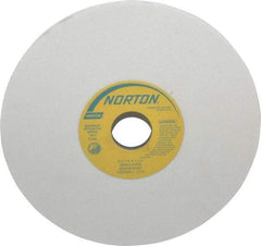 Norton - 8" Diam x 1-1/4" Hole x 1/4" Thick, K Hardness, 80 Grit Surface Grinding Wheel - Aluminum Oxide, Type 1, Medium Grade, 3,600 Max RPM, Vitrified Bond, No Recess - Eagle Tool & Supply