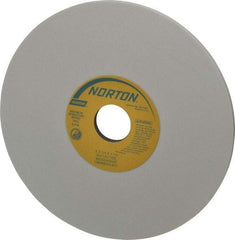 Norton - 8" Diam x 1-1/4" Hole x 1/4" Thick, I Hardness, 100 Grit Surface Grinding Wheel - Aluminum Oxide, Type 1, Fine Grade, 3,600 Max RPM, Vitrified Bond, No Recess - Eagle Tool & Supply
