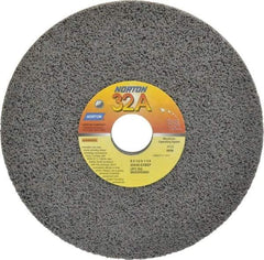 Norton - 8" Diam x 1-1/4" Hole x 1/2" Thick, G Hardness, 46 Grit Surface Grinding Wheel - Aluminum Oxide, Type 1, Coarse Grade, 3,105 Max RPM, Vitrified Bond, No Recess - Eagle Tool & Supply