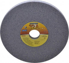 Norton - 8" Diam x 1-1/4" Hole x 1/2" Thick, J Hardness, 46 Grit Surface Grinding Wheel - Aluminum Oxide, Type 1, Coarse Grade, 3,600 Max RPM, Vitrified Bond, No Recess - Eagle Tool & Supply