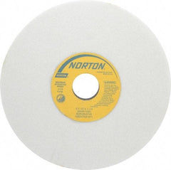 Norton - 8" Diam x 1-1/4" Hole x 1/2" Thick, I Hardness, 46 Grit Surface Grinding Wheel - Aluminum Oxide, Type 1, Coarse Grade, 3,105 Max RPM, Vitrified Bond, No Recess - Eagle Tool & Supply