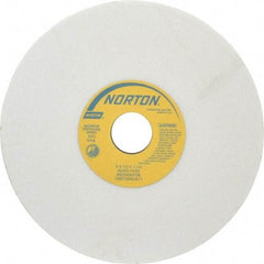 Norton - 8" Diam x 1-1/4" Hole x 1/2" Thick, H Hardness, 60 Grit Surface Grinding Wheel - Aluminum Oxide, Type 1, Medium Grade, 3,600 Max RPM, Vitrified Bond, No Recess - Eagle Tool & Supply
