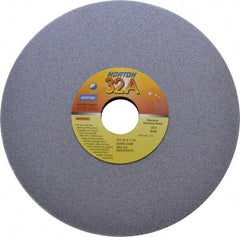 Norton - 8" Diam x 1-1/4" Hole x 1/2" Thick, J Hardness, 60 Grit Surface Grinding Wheel - Aluminum Oxide, Type 1, Medium Grade, 3,600 Max RPM, Vitrified Bond, No Recess - Eagle Tool & Supply