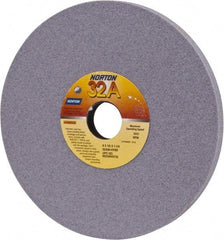 Norton - 8" Diam x 1-1/4" Hole x 1/2" Thick, H Hardness, 80 Grit Surface Grinding Wheel - Aluminum Oxide, Type 1, Medium Grade, 3,600 Max RPM, Vitrified Bond, No Recess - Eagle Tool & Supply