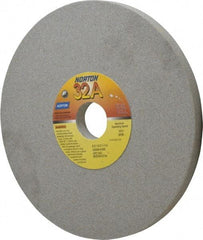 Norton - 8" Diam x 1-1/4" Hole x 1/2" Thick, I Hardness, 80 Grit Surface Grinding Wheel - Aluminum Oxide, Type 1, Medium Grade, 3,600 Max RPM, Vitrified Bond, No Recess - Eagle Tool & Supply