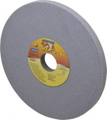 Norton - 8" Diam x 1-1/4" Hole x 1/2" Thick, J Hardness, 80 Grit Surface Grinding Wheel - Aluminum Oxide, Type 1, Medium Grade, 3,600 Max RPM, Vitrified Bond, No Recess - Eagle Tool & Supply