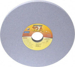 Norton - 8" Diam x 1-1/4" Hole x 1/2" Thick, K Hardness, 80 Grit Surface Grinding Wheel - Aluminum Oxide, Type 1, Medium Grade, 3,600 Max RPM, Vitrified Bond, No Recess - Eagle Tool & Supply