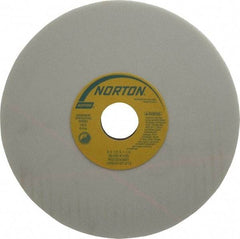 Norton - 8" Diam x 1-1/4" Hole x 1/2" Thick, K Hardness, 60 Grit Surface Grinding Wheel - Aluminum Oxide, Type 1, Medium Grade, 3,600 Max RPM, Vitrified Bond, No Recess - Eagle Tool & Supply