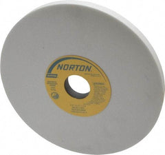 Norton - 8" Diam x 1-1/4" Hole x 1/2" Thick, I Hardness, 80 Grit Surface Grinding Wheel - Aluminum Oxide, Type 1, Medium Grade, 3,600 Max RPM, Vitrified Bond, No Recess - Eagle Tool & Supply