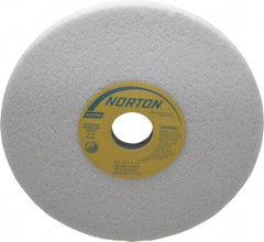 Norton - 8" Diam x 1-1/4" Hole x 1/2" Thick, H Hardness, 46 Grit Surface Grinding Wheel - Aluminum Oxide, Type 1, Coarse Grade, 3,105 Max RPM, Vitrified Bond, No Recess - Eagle Tool & Supply